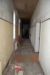 <p>Overzicht van de gang op de verdieping. </p>
